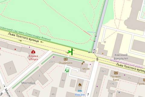 Citylight A in Vasylivka, 1.2x1.8  L'va Tolstogo st., 21 rozpodiluvac No3 (v napravl. pl.L'va Tolstogo) scheme