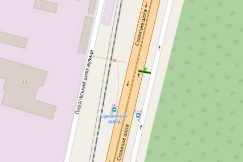 Billboard B in Kyiv, 3x6  Stolicne sose, 2 km do Pivdenogo mostu scheme