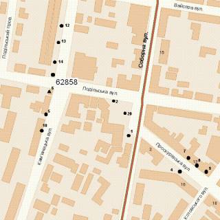 Citylight A in Khmelnitsky Kam`anec'ka st. - Podil's'ka st. scheme