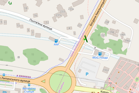 Prismatron, Prism A in Lviv Bogdana Hmel'nic'kogo st. - Vaceslava Lipins'kogo st. (prizma) - 251634 scheme
