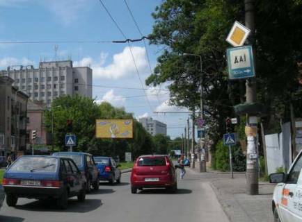 Billboard A in Ternopil, 3x6  Krusel'nic'koi st., 11 - Oleni Teligi st. Photo 1