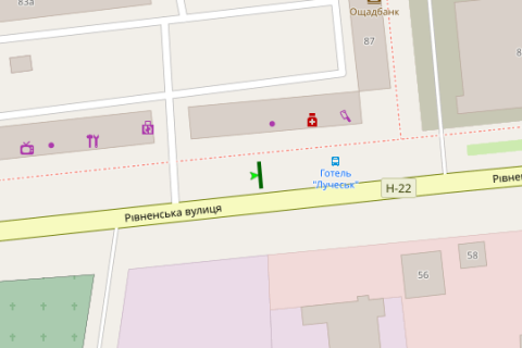 Backlight B in Lutsk, 1.2x1.8  Rivnen's'ka st., 85 scheme