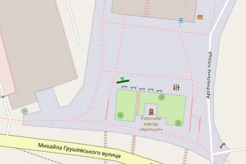 Backlight A in Kyiv, 1.2x3.6  Arsenal'na pl. - Mihajla Grusevs'kogo st. scheme