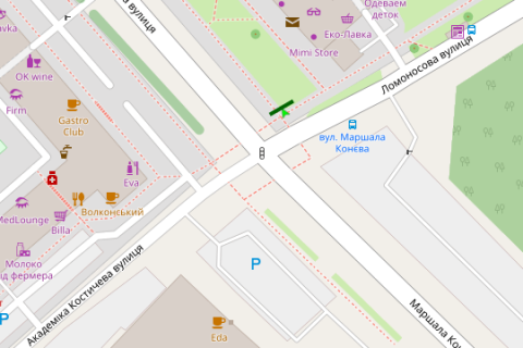 Prismatron, Prism A in Kyiv, 3x6  Marsala Koneva st. - Ulii Zdanovs'koi st. - 368747 scheme