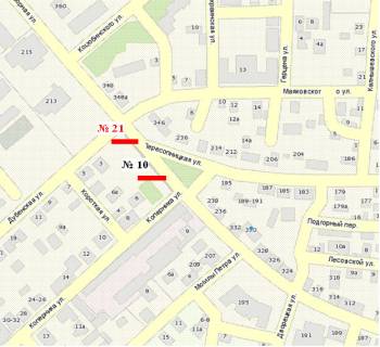 Citylight A in Rivne, 1.2x1.8  Soborna st., 213 - Dubens'ka st. scheme