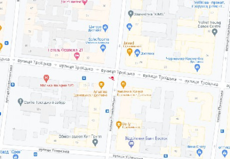 Video Billboard A in Odessa, 2.3x3.14  Троїцька вул., 35 - 662667 scheme