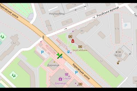 Non-Standard A in Kyiv, 1.2x1.8  Харківське шосе, 144, зуп. "вул. Сімферопольска" (1) scheme