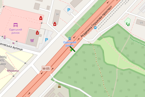 Prismatron, Prism A in Vasylivka, 3x6  Akademika Gluskova prosp., v'izd v kiiv naproti Odes'kogo rinku  (v'izd v Kiiv naproti Odes'kogo rinku ) - 421292 scheme