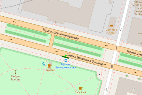 Billboard A in Vasylivka, Нестандарт  Sevcenka Tarasa bul'v. - Teresenkivs'ka st. (brenduvanna) scheme