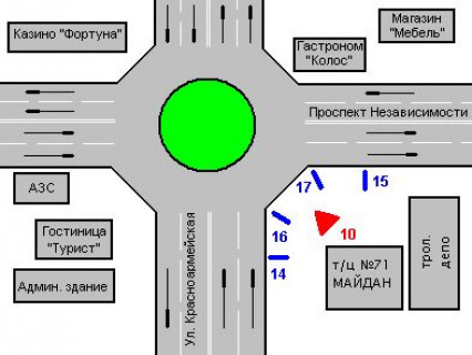 Backlight B in Chernivtsi, 1.2x1.8  Nezaleznosti prosp. - Geroiv Majdanu st., 71 (POLITIKA NI) scheme
