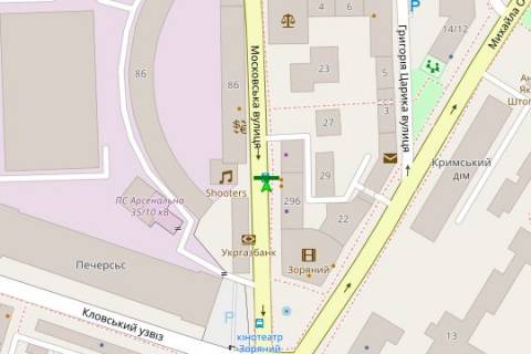 Non-Standard A in Kyiv, 1.2x1.8  Князів Острозьких вул., 29б, зуп. кінотеатр «Зоряний» (1) scheme