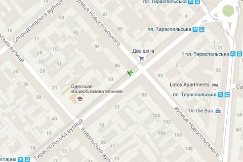 Citylight A in Odessa, 1.2x1.8  Tiraspol's'ka st. - Novosil's'kogo st., 96 scheme