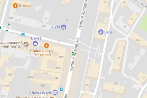 Citylight B in Vasylivka, 1.2x1.8  Hresatik st., 40 - Bogdana Hmel'nic'kogo st., (navproti CG)  scheme