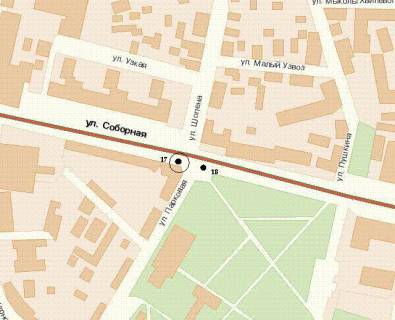 Citylight A in Rivne, 1.2x1.8  Soborna st., 13 (No1) scheme
