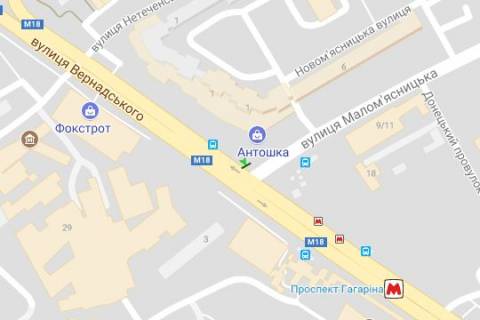 Backlight B in Kharkiv, 2.3x3.14  Vernads'kogo st. - Malom`asnic'ka st. scheme