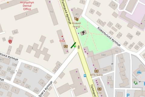 Billboard B in Ivano-Frankivsk, 3x6  Galic'ka st., 91 scheme