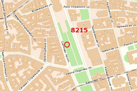 Backlight A in Vasylivka, 1.2x3.6  Svobodi prosp., 25 scheme