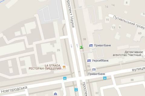 Citylight B in Kharkiv, 1.2x1.8  Nauki prosp. (Lenina prosp.), 38 (No1) scheme