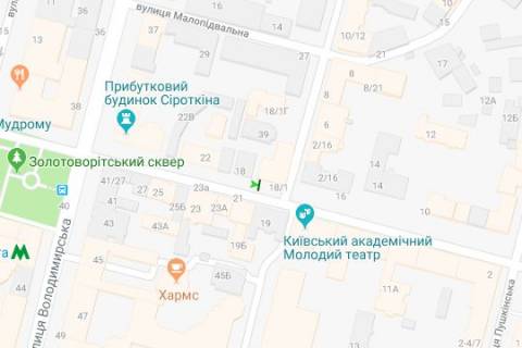 Citylight B in Vasylivka, 1.2x1.8  Prorizna st., 18/1 scheme