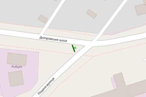 Billboard A in Zaporizhzhya, 3x6  Dniprovs'ke sose (Dnipropetrovs'ke sose) - Pisana st. scheme