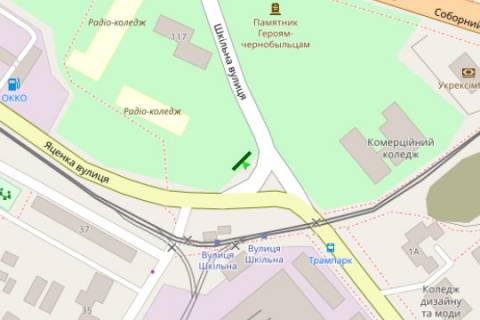 Billboard A in Zaporizhzhya, 3x6  Skil'na st. (Geroiv Stalingrada st.) - Acenka st. scheme