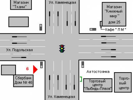 Citylight A in Khmelnitsky, 1.2x1.8  Kam`anec'ka st. - Podil's'ka st. scheme