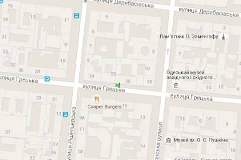 Citylight B in Odessa, 1.2x1.8  Grec'ka st., 20 scheme