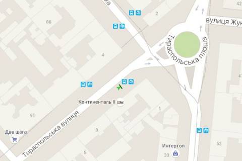 Citylight A in Odessa, 1.2x1.8  Tiraspol's'ka st., 1 - Preobrazens'ka st. (ostanovka) scheme