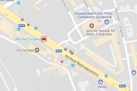 Scrolller, Scroll A in Kharkiv Vernads'kogo st. - Gagarina prosp. - 390655 scheme