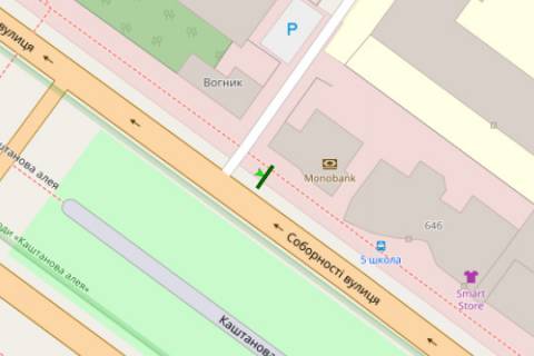 Citylight B in Poltava, 1.2x1.8  Sobornosti st., 64 (No2) scheme