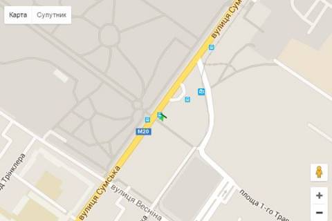 Citylight A in Kharkiv, 1.2x1.8  Sums'ka st., 128 (zupinka) No1 scheme