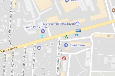 Prismatron, Prism A in Lviv, 3x6  Gorodoc'ka st. - Vigovs'kogo st. (Ivana Vigovs'kogo st.) (prizma) - 404965 scheme