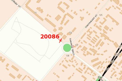 Billboard B in Cherkasy, 3x6  Peremogi prosp., 2 - Smilans'ka st. scheme