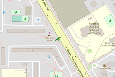 Billboard B in Vasylivka, 3x6  Geroiv Stalingrada prosp., 11 scheme