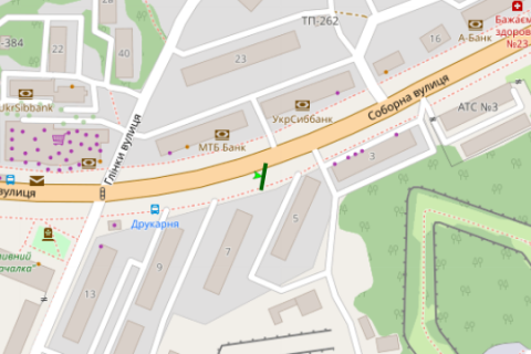 Billboard A in Kropyvnytskyi (Kirovograd), 3x6  Soborna st., 7 scheme