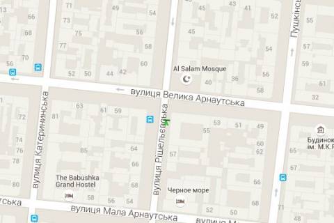 Citylight B in Odessa, 1.2x1.8  Risel'evs'ka st., 55 - Velika Arnauts'ka st. (napravl vid zalizn. vokzala) scheme