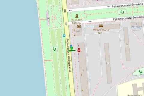 Backlight B in Kyiv, 1.2x1.8  Rusanivs'ka nab., 8, No2 scheme