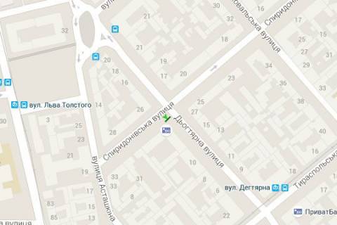 Citylight A in Odessa, 1.2x1.8  D'ogtarna st., 12 - Spiridonivs'ka st. scheme