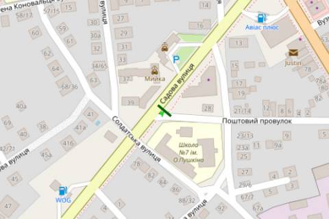 Billboard A in Kropyvnytskyi (Kirovograd), 3x6  Sadova st., 35 scheme