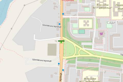 Billboard A in Poltava, 3x6  Velikotirnivs'ka st. - Geroiv Ukraini st. (vid avtovokzalu) scheme