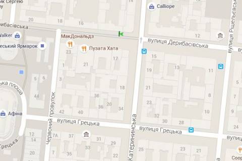 Backlight A in Odessa, 1.2x1.8  Deribasivska st., 16/14 - Ekaterinins'ka st. scheme