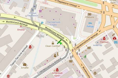 Citylight B in Kyiv, 1.2x1.8  Zilans'ka st., . naproti naproti univermagu Ukraina No2 scheme