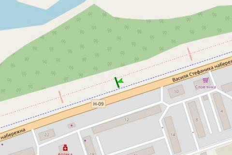 Billboard A in Ivano-Frankivsk, 3x6  Naberezna im.Vasila Stefanika nab., 12 scheme