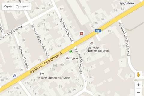 Citylight A in Lviv, 1.2x1.8  Gorodoc'ka st., 93 - Ivana Secenova st. (v centr) scheme