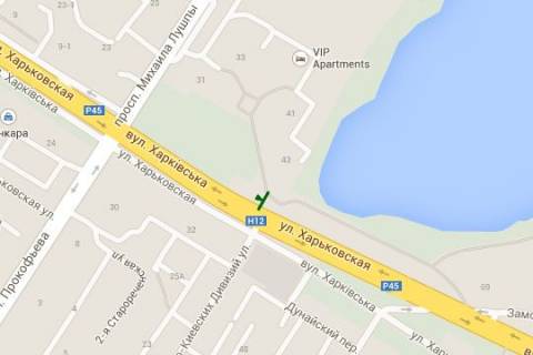 Billboard B in Sumi, 3x6  Harkivs'ka st. - Holodnoars'koi Brigadi st. scheme