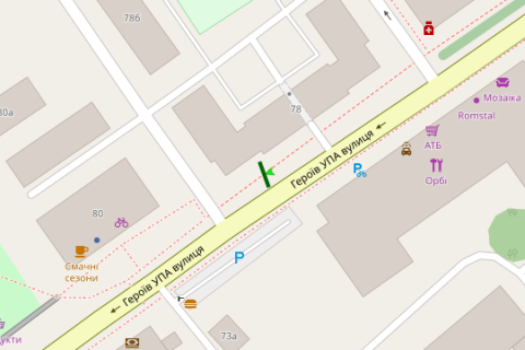 Scrolller, Scroll A in Lviv, 2.3x3.14  Geroiv UPA st., 78 - 432165 scheme