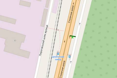 Billboard A in Kyiv, 3x6  Stolicne sose, 2 km do Pivdenogo mostu scheme