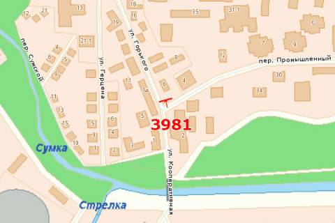 Billboard A in Sumi, 3x6  Britans'ka st. (Gor'kogo st.), 4 scheme