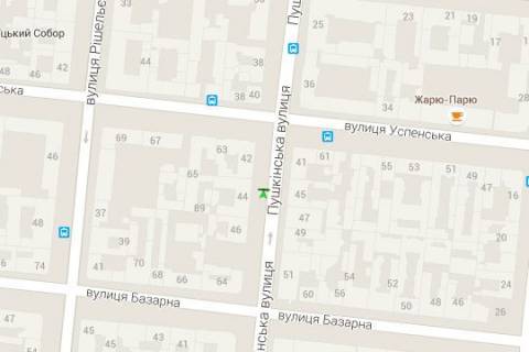 Citylight A in Odessa, 1.2x1.8  Puskins'ka st., 44 scheme