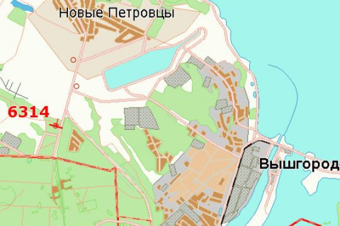 Billboard A in Vishgorod, 3x6  Kiiv - Ivankiv, 19 km + 500 m (u napramku  Kieva) scheme